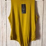 Saints 21 Mustard Yellow Sleeveless Bodysuit Sz S NWT Photo 0