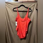 Michael Kors NWT  Sea Coral Iconic Ring Rib One-Piece Swimsuit Size 14 Photo 5