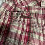 st. john's bay Maroon and White Bermuda Shorts with Elastic Waistband Photo 3