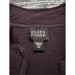 Eileen Fisher  Blazer jacket Purple Deep Plum Textured Silk open front size M Photo 3
