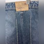 NWOT Mossimo Straight Dark Denim Zipup Blue Skirt W/Small Snag Size 15 Photo 3