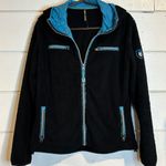 Kuhl Jacket Women’s Skata Sherpa Fleece Full Zip black turquoise blue size M medium Photo 0