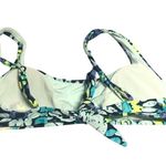 Aerie  Bikini Top Scoop Removable Cups Floral Blue Navy S Photo 1