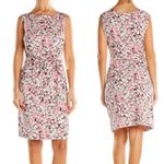 Diane Von Furstenberg  Women's New Della Mini Floral Print Sheath Dress SZ 6 Pink Photo 1
