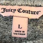 Juicy Couture Gray Marled Long Sleeve Pearl Embellished Sweater Top Large Photo 4