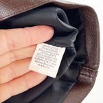 Raga Nyla Faux Leather High Waisted A Line Mini Skirt Chocolate Brown Large Photo 3