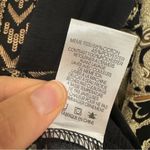 Miss Me  Y2K Black Tan Blouse Womens S Paisley Beaded 3/4 Sleeve Lightweight Photo 7