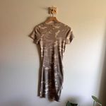 Monrow Urban Camo Tie Waist T Shirt Dress Size M Tan Size M Photo 5