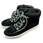 Marc Fisher Summa High Top Lace Up Sneakers Booties Faux Fur Black 11 Photo 2