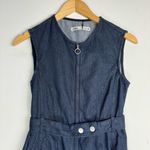 ZARA NWT  Denim Asymmetrical Midi Dress Sz Small Belted Grunge Chic Photo 4