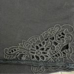 Torrid  black denim shorts size 24 cutout embroidery Photo 2