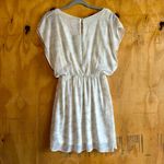 NWT Francesca’s White Silver Floral Sparkle Dress Sz M Size M Photo 1