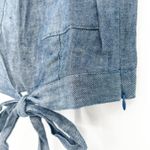 Banana Republic Timo Weiland x Linen Tie Front Top Womens Blue Chambray Size 0 Photo 4