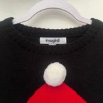 IMAGIN8 Ugly Christmas Womens Sweater Sz Small Black Ho Ho Ho Pour the Merlot Photo 2