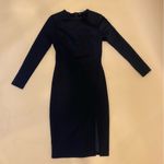 The Vanity Room  Black Long Sleeve Ponte Slit Bodycon Dress Size XS Photo 2