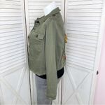 Wonderly  Curvy Embroidered Back Twill Army Jacket Green 12W Photo 4