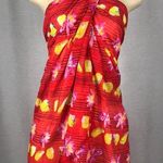 Zuliana Sea Shell & Flower Mesh Long Sarong. Made In USA. New With Tags Red Size undefined Photo 0