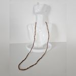 Jasper Bead Crystal Long necklace Smaller Beads Terracotta Color Brown Photo 1
