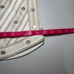 BCBGMAXAZRIA  Cream Gold Kanya Bordado‎ Embellished Mini Skirt S Small Mirror Photo 8