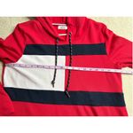 Tommy Hilfiger : Red Colorblock Oversized Logo Hoodie Dress Photo 3