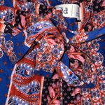 Mudd Sueded Jersey Paperbag Waisted Joggers Tapered Ankle Floral & Paisley EUC Photo 2