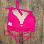 Kona Sol  Pink Tie Back Triangle Bikini Top Photo 4
