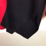Calvin Klein Women’s Cowl Neck Asymmetric Handkerchief Hem Red Black Sweater Photo 3