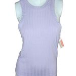 Free People Movement Womens Medium Blissed Out Ribbed Tank Lilac Dew Berry Photo 0