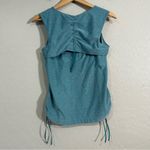 Merrell Opti-Wick UPF 50 Turquoise Ruched Side Active Tank Top Medium Outdoors Photo 3