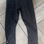Lululemon Size 6 Copped Black Compression Leggings Photo 0