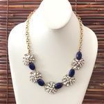 J.Crew  Blue & Rhinestone Glamour Necklace Photo 1