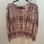 Jennifer Lopez Purple Ruffle Abstract Print Blouse Photo 0