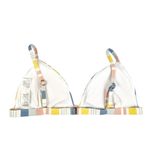 Hollister Yellow Blue Multi Striped Bikini Top Size Large Photo 1