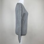 IZOD  Gray Cable Knit Pullover Crew Neck Long Sleeve Sweater Size Small Photo 3