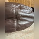 Anne Klein Vintage  for Calderon Brown Leather Hobo Shoulder Bag 90s Retro Chic Photo 8