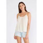 Allison Joy women’s extra small ivory pleated cami loose lightweight tank top Photo 3