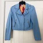 Color Me Courtney Dennis Biker Jacket Blue Size 2 Photo 2