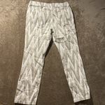 Chico's  Jeans Womens 1.5 M/L Platinum Denim Beige Zig Zag Pattern High Rise Pants Photo 2
