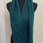 Michael Kors Cable Knit Multi Texture Dark Teal Green Blue Wrap NEW Photo 2