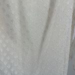 Liz Claiborne cream textured layered sheer top with metallic gold thread accents Photo 6