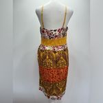 Daytrip Multicolored Boho Paisley Crochet Waistband Spaghetti Strap Slip Dress Photo 3