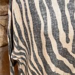 Chico's Chico’s Animal Print Zebra Light Pullover Sweater 2X Gray Ivory XXL 2X Photo 4