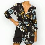 Yumi Kim Liz Floral Romper in Love Triangle Black Small Photo 1