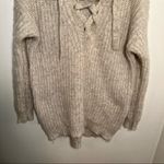Aerie  Oversized Lace-Up Pullover Sweater Tunic Photo 4