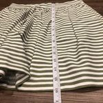 Pins & Needles Full Pleated Mini Skirt Pockets Ivory Green 2 Unlined Stripes Zip Photo 8