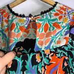 Maeve Anthropologie  Pink Green Floral Flutter Flare Sleeve Top‎ Women Sz 4 CPM4 Photo 5