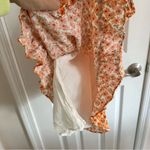 Princess Polly  Orange Floral Mini Dress Rayon Size 6 Photo 2