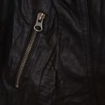 Rock & Republic Womens XL MOTO Jacket Buttery Vegan Leather Black Crinkled Style Photo 3