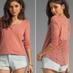 Free People  sheer crochet back long sleeve shirt Photo 1