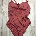 Kona Sol  Women's‎ Gathered One Piece Swimsuit Pink Size Small Photo 0